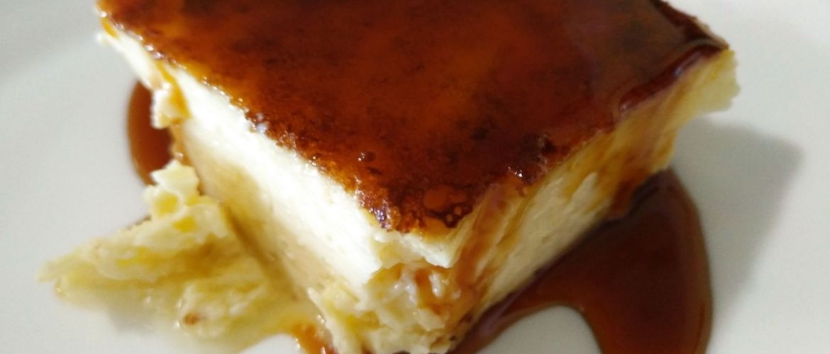 Leche asada con miel de palma